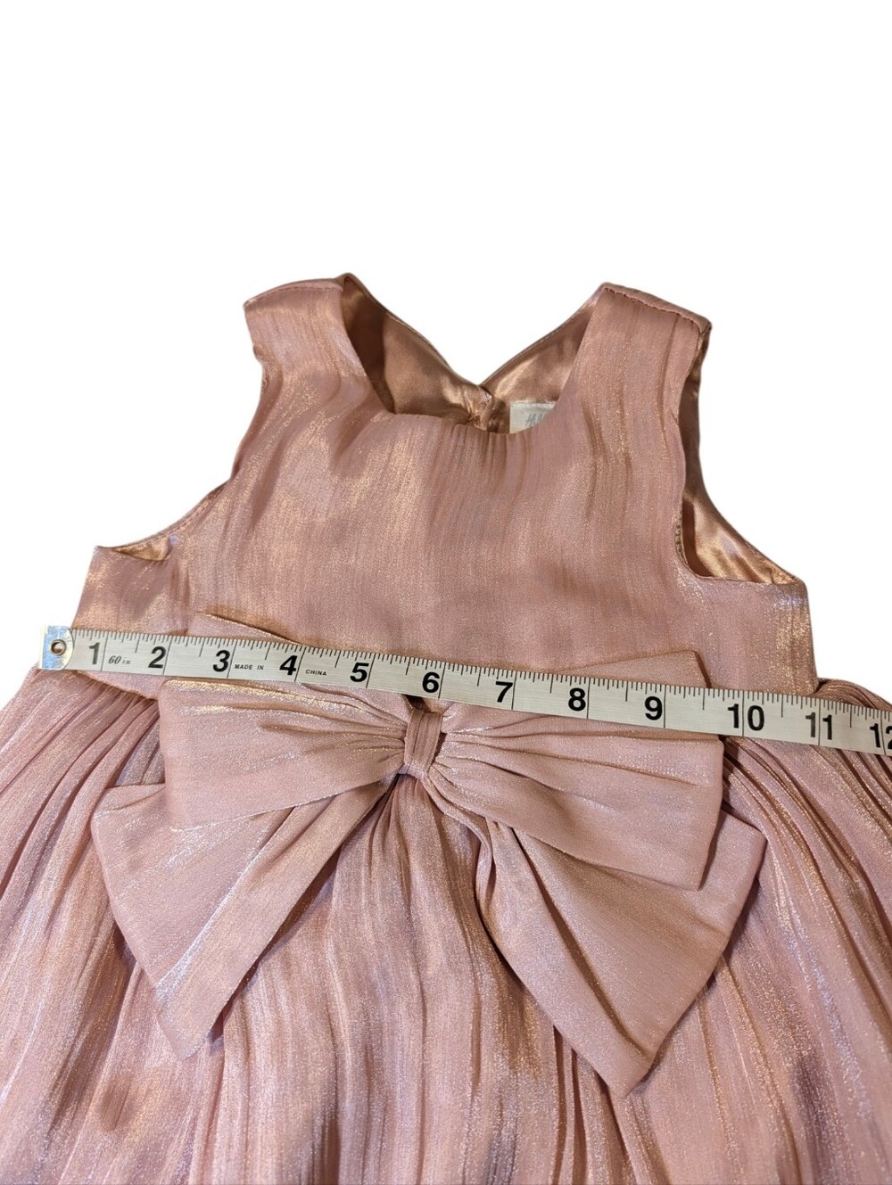H&M Bow Detail Organza Dress Size 2T - Picture 4 of 8